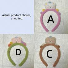 1pc Women's Cartoon Animal Plush Headband, 3D Animal Design Hair Accessory For Autumn/Winter, Suitable For Daily Wear - Multicolor - View 11