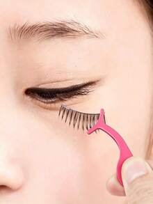 3/2/1pcs Curved Tweezers, Eyelash Curler And Eyelash Brush Set, Combination Of Curved Tweezers And Curved Eyelash Curler, Better Meets Multi-Layer Eyelash Extension Needs, Enhances User Experience - Multicolor - View 4