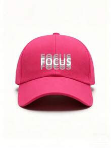 1/3件中性印花「FOCUS」棒球帽，可調節遮陽帽，透氣卡車帽，適合運動/日常/街頭風/旅行/夏季 - 彩色 - 查看 24
