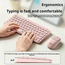 Acer Wireless Bluetooth Keyboard And Mouse Set, Quiet Office Use, Rechargeable, Slim And Portable, Suitable For Girls, Compatible With Desktop Computer, Laptop, Phone, Mac, Tablet, IPad [Computer/Tablet/Phone Compatible] - View 10