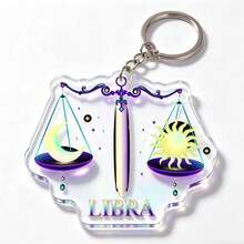 Exquisite 12 Zodiac Acrylic Keychains, Multiple Zodiac Styles Available! High-Transparency Acrylic Material, Vibrant And Delicate Pattern Colors, Smoothly Polished Edges. Paired With Sturdy Metal Key Ring, Resistant To Fading And Breaking. Can Be Hung On Keys, Backpacks, Perfect As Daily Accessories, Also Suitable As Christmas Zodiac Theme Gifts For Friends And Family - one-size - View 22
