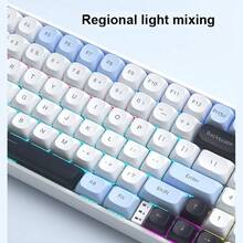 AULA F99 Custom Mechanical Keyboard: Tri-Mode BT5.0/2.4G/Wired, 96% Layout. 5-Layer Gasket, Full-Key Hot-Swappable, 8000mAh Battery, RGB, PBT Side-Print Keycaps, PC+FR4 Plate, Driver Macro Support For Game & Office. - View 6