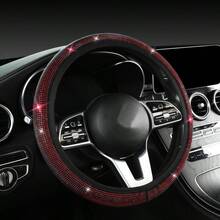 1-Piece Rhinestone Car Steering Wheel Cover, Shiny Diamond Steering Wheel Cover, No Inner Ring, Women's Car Interior Accessories - Steering Wheel Cover - View 7