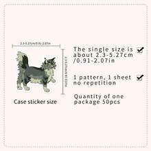 50Pcs Warriors Aesthetics Scrapbook Stickers Pack Funny Cat Book Stickers Warriors Decoration Merch Vinyl Waterproof Stickers For Water Bottle,Computer,Laptop,Phone,Luggage,Notebook,Fridge - Multicolor - View 4
