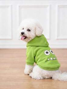 LUCKIE PAL 1 buah Hoodie Hewan Peliharaan Bergambar Monster Lucu, Cocok untuk Anjing Chihuahua dan Anjing Kecil, Lapisan Dasar Pelindung Kutu Fisik untuk Hewan Peliharaan Anjing, Rompi Modis untuk Kucing dan Anjing, Dalam dan Luar Ruangan - MultiWarna - View 5