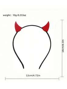 2/1pc Funny Halloween Decorative Headband, Cosplay Hair Accessory Prop, 2 Colors Available - Multicolor - View 2