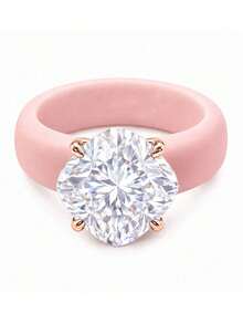 1pc Silicone Square Cut Zirconia Ring, Best Alternative To Metal Rings, Suitable For Wedding, Anniversary, Daily Sports And Valentine's Day Gift - Silicone Ring - View 24