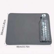 Kitchen Drain Mat, High Absorbency, Non-Slip Kitchen Mat, Suitable For Sink Side, Natural And Hygienic, Essential For Home And Kitchen Decor, Also Part Of Your Cozy Autumn/Winter Style And Christmas Decoration. - Dark Grey - View 14