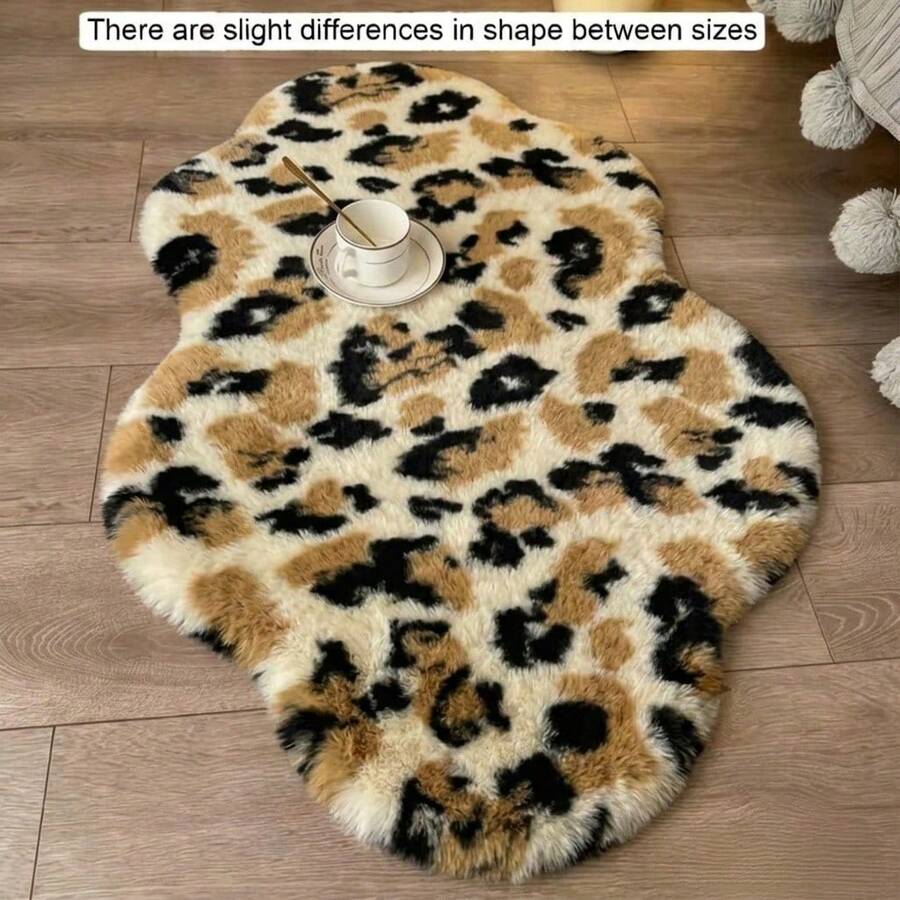 1 buah Karpet Mewah Motif Leopard Cokelat & Putih untuk Kamar Tidur, Karpet Dekorasi Dalam Ruangan Bulu Kelinci Imitasi, Bentuk Awan, Toleransi Kesalahan Pemotongan 1-5cm, Dekorasi Kamar Tidur, Karpet Kecil, Karpet, Dekorasi Rumah, Karpet Ruang Tamu, Karpet Kecil Ruang Tamu, Karpet Kamar Tidur, Dekorasi Rumah Ruang Tamu, Karpet Luar Ruangan, Karpet yang Dapat Dicuci, Karpet Mewah, Karpet Berbulu, Karpet Musim Gugur/Musim Dingin, Tebal/Mewah - MultiWarna - View 1
