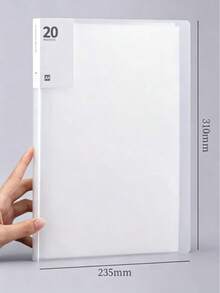 A4 Transparent 20-Page Document Folder, Large Capacity Insertable File Organizer, Storage For Test Papers, Archives, Receipts, Student Office Document Storage And Organization Tool - A4 Document Folder - View 7