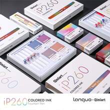 Set Pena Tinta 4 Warna Languo, Pena Tinta Isi Ulang, Ujung Pena Halus Presisi, Ujung Pena Paduan Tahan Aus untuk Menulis Halus dan Stabil, Warna Tinta Kaya, Jenuh, dan Transparan, Cocok untuk Menulis Siswa, Kaligrafi, Menggambar, Seni, Mencoret-coret, dan Hadiah Bisnis. - MultiWarna - View 3
