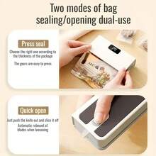 Portable Sealing Machine, USB Rechargeable, Quick Sealing, Suitable For Resealing Snacks And Plastic Bags, Keeps Food Fresh, Ideal For Kitchen Use, Mini Food Storage Sealer, Holiday/Birthday Gift - Multicolor - View 12