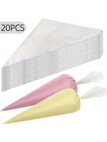 20/50/100/200 Pcs Disposable Triangular Pastry Bags - For Cake Decorating, Cookies, Cupcakes, And DIY Desserts, Kitchen And Dining Essentials - Multicolor - View 15