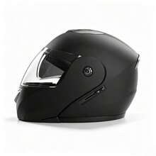 DOT Certified Neutral Motorcycle Off-Road Helmet, Flip-Up Full Face Helmet, Removable Liner, Suitable For Street Bike, Off-Road Motorcycle, Mountain Bike, BMX, ATV - Matte Black - View 10