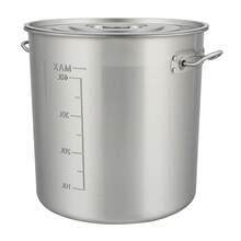 Silver 53Qt 201 Stainless Steel Stockpot With Lid Large Capacity Multi‑Function Soup Pot For Home Commercial Catering - View 7