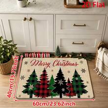 1/2/3pcs Christmas Theme Kitchen Rug, Flannel Kitchen Mat, Soft Comfortable Absorbent Non-Slip Machine Washable With Anti-Slip Backing, Suitable For Multiple Scenes: Entrance, Living Room, Bedroom, Kitchen, Dining Room, Bathroom, Laundry Room, Hallway, Christmas Holiday Home Decor Floor Mat - Multicolor - View 13
