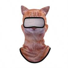 1pc New Cat Ear Print Balaclava Head Cover, Breathable Animal Full Face Mask, UV Protection Neck Scarf, Suitable For Outdoor Cycling, Sports And Cosplay, Motorcycle, Electric Scooter, Bicycle, 3D Animal Pattern, Funny Mask, Unisex, Isolates Particles And Dust, Smooth Breathing, Large Air Holes, Mesh Fabric, Breathable And Not Stuffy - Multicolor - View 12
