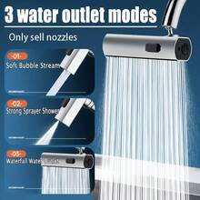 1pc Modern Kitchen Faucet Aerator, 3-In-1 360° Rotating Waterfall Spout, Water-Saving Aerator With 3 Water Flow Modes | Polished Surface, Pressure-Boosting Extension Rod, Anti-Splash Nozzle, Suitable For RV Kitchen And Kitchen Sink, Kitchen Faucet Extender - View 3