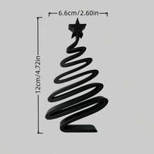 1Pc Minimalist 3D‑Printed Christmas Tree Ornament, Simple Sleek Festive Tabletop Decor, Elegant Centerpiece For Dining Table, Cabinet & Living Room Display, Versatile Neutral‑Style Holiday Accent For All Indoor Home Scenes - Multicolor - View 12