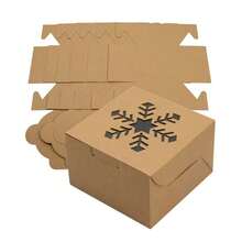 Christmas Gift Packaging Box Kraft Paper Window Box Santa Claus Christmas Tree Gift Packing Box Party Gift Box - Multicolor - View 11
