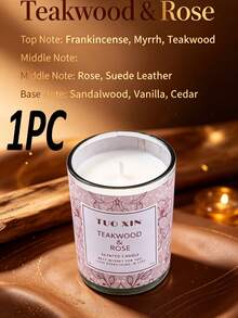 1PC Home Aromatherapy Candle Large Jar Plant Wax Smokeless Fragrance Glass Cup Essential Oil Indoor Scented Candle - C - View 8