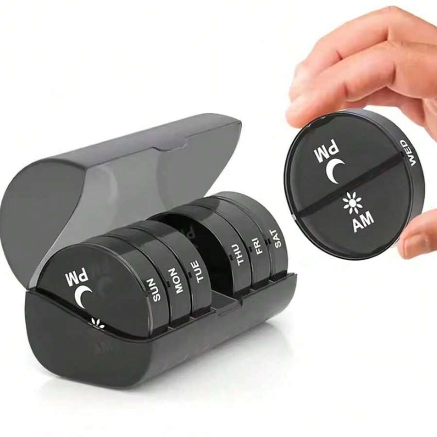 7 Days Pill Box Organizer, 14 Slots Weekly Pill Storage Box For Medication, Supplements And Vitamins - Multiple Specifications - View 1