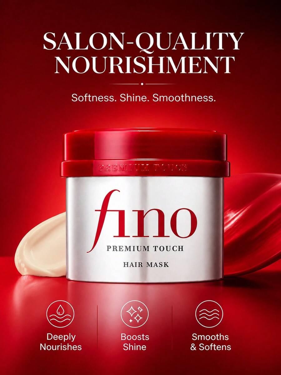 Fino Premium Touch Deep Nourishing Hair Mask, Repairs Rough And Damaged Dyed Hair, Anti-Frizz Care - Red Hair Mask - View 1