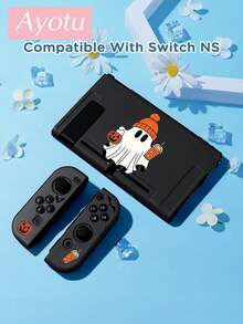 Ayotu Pumpkin & Bat & Ghost Theme Switch Protective Case, Compatible With New Switch 2 (2025)/Switch NS/Switch OLED, Can Be Used On Dock Without Removing Protective Case, Universal Game Controller Protective Cover, Switch Game Accessories, Anti-Drop Anti-Scratch, Halloween Theme & Birthday Gift. - View 17