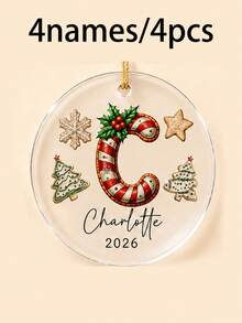Custom Large Christmas Initial Hanging Decor, Holiday Cookie Letter Wall Hanging Decoration, Personalized Name Tree Pendant, Suitable For Holiday Home Decor, Custom 2026 Gift For Family And Friends, Customizable A-Z Christmas Decoration, Room Decor, Commemorative Gift, Family Gift - Style C - View 22