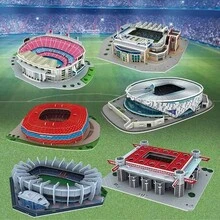 3D Paper Sports Stadium Puzzle Model, Specially Designed For Football Enthusiasts, Allowing You To Cheer For Your Home Team - Multicolor - View 2