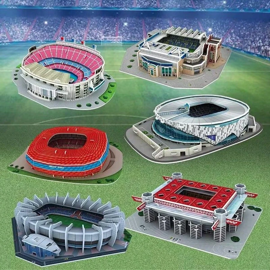 3D Paper Sports Stadium Puzzle Model, Specially Designed For Football Enthusiasts, Allowing You To Cheer For Your Home Team