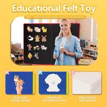 hoojojo Set Mainan Bercerita dari Kain Felt 12 Buah, Tema "Old MacDonald Had A Farm", Mainan Edukasi Pembelajaran Dini, Alat Peraga Permainan Interaktif di Kelas, Hadiah Kreatif, Perlengkapan Sekolah, Alat Bantu Mengajar, Perlengkapan Penting untuk Kembali ke Sekolah - MultiWarna - View 11