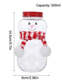 Set Of 2 Christmas Gift Containers (Featuring Snowman, Gingerbread Man, And Christmas Tree-Shaped Bodies, Complete With Scarves); Suitable For DIY Christmas Decorations, Gift Wrapping, Party Favors, New Year's Celebrations, And Birthday Parties. - Multicolor - View 10