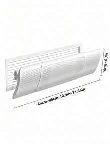 1 buah Deflektor Ventilasi AC Sentral ABS Modern dan Tahan Lama, Teleskopik 49-86cm, Penutup Arah Aliran Udara yang Dapat Diatur 180°, Deflektor Angin Anti-Tiupan Langsung, Cocok untuk Ventilasi Langit-langit - Lainnya - View 3