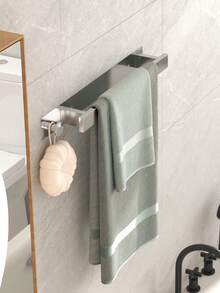 Self-Adhesive Towel Rack, No Drilling Required, Suitable For Bath Towel Rack And Towel Rack, With Hooks, Suitable For Bathroom Use - Multicolor - View 6