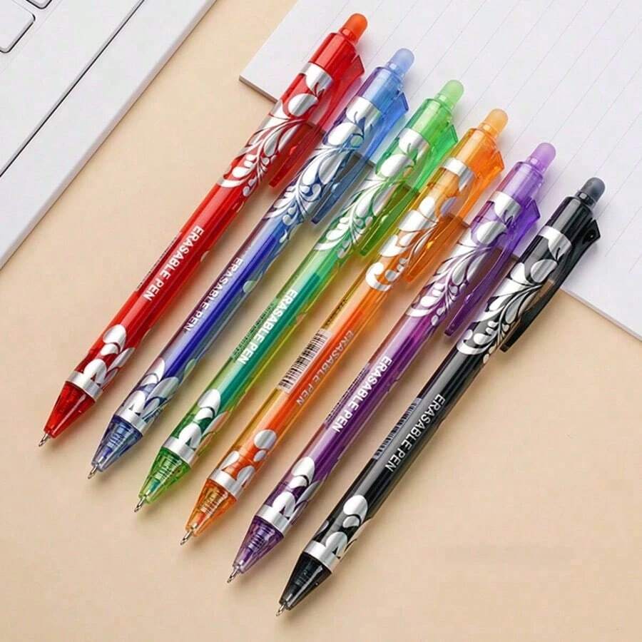 6pcs/0.5mm Erasable Washable Pen Set, High Quality And Affordable School Office Stationery Writing Supplies - Sets - View 1