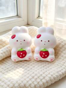 Sweet Strawberry Bunny Squishy, Soft Slow Rebound Fidget Toy, Cute Sensory Stress Relief, Christmas Gift, New Year Present For Women Girls - Multicolor - View 3