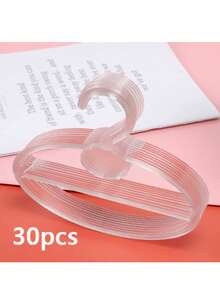 10/20pcs Oval Scarf Shawl Tie Hooks Round Coat Hanger Multi-Function Clothing Display Rack Organizer Space-Saving - Silver - View 6