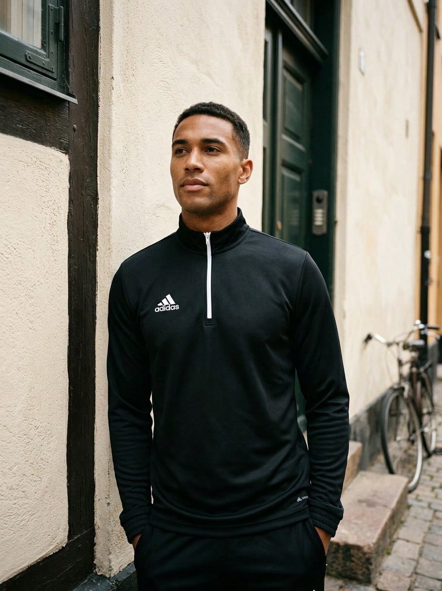 Adidas Men Sports Jackets Versatile Windproof Quick-Dry Commuting Hiking Casual H57544 - Black - View 1