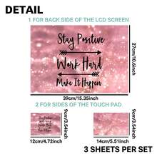 15.6 Inch Laptop Skin Sticker, Vinyl Material, Protects Laptop Appearance (Includes 2 Wrist Rests), Waterproof And Moisture-Proof, Customizable, 1 Set Of 15 Inch Laptop Skin With Cute Glitter Pattern, Can Be Measured And Trimmed To Fit Any Size - View 10