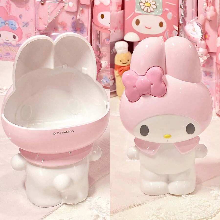 SANRIO 1pc Melody Style Pen Holder Makeup Brush Storage Bucket Desktop Organizer Decorative Gift - View 1