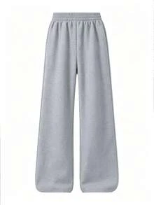 2pcs/Set Zip-Up Hoodie & Wide Leg Pants Set For Girls, 23 Print Zip-Up Hoodie + Wide Leg Sweatpants Matching Outfit, Autumn/Winter Set, Campus Style, Homecoming Outfit - Grey - View 9