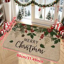 1/2/3pcs Christmas Theme Kitchen Rugs, Flannel Kitchen Rugs, Soft Comfortable Absorbent Non-Slip Machine Washable With Non-Slip Backing, Suitable For Multiple Scenes: Entryway, Living Room, Bedroom, Kitchen, Dining Room, Bathroom, Laundry Room, Hallway, Christmas Holiday Home Decor Floor Mat - Multicolor - View 15