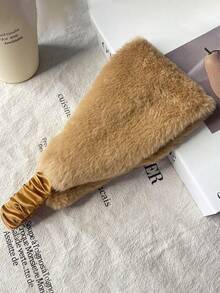 1pc New Plush Elastic Headband Faux Rabbit Fur Hair Accessory Winter Windproof Warm Wide Band For Women, Suitable For Autumn/Winter Wear, Versatile Fashion - Multicolor - View 8
