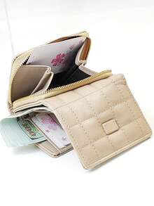 Card Holder Wallet Combo, Compact Ultra-Thin Multifunctional Card Holder - White - View 5