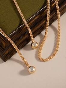 European And American Cross-Border Creative Personalized Twisted Chain Knotted Minimalist Long Waist Chain - Yellow Gold - View 5