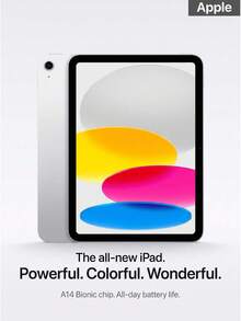 Tablet iPad generasi ke-10 dari Apple ini memiliki chip A14 Bionic unggulan, layar Liquid Retina 10,9 inci, dukungan pengisian daya cepat USB-C, dan versi Wi-Fi. - MultiWarna - View 2