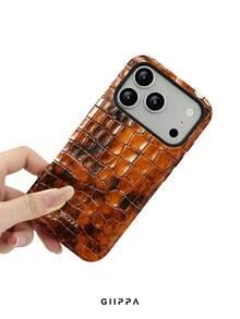 GIIPPA 1件 2D平面印花蛇紋設計手機殼，適用於Phone 17 Pro Max，相容Phone 16 Pro Max、15 Pro Max、14 Pro Max，韓系高端時尚趣味手機殼，適合11/12/13/14/15/16 Pro Max Plus，男女皆宜的優雅設計，聖誕節、情人節、復活節、婚禮季與生日送女友的完美禮物 - 亮橙色 - 查看 5