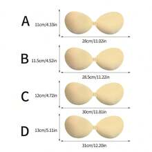 Disposable Invisible Push-Up Cup Bra Pads, Apricot, Women's Lingerie Accessories - Apricot - View 3