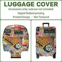1PC, Flat Print Design, Print Design - No Texture, Accessories Only, Luggage Cover, Does Not Include The Luggage Shown In The Image, Suitable For 20 To 30 Inch Luggage, Made Of Thickened High-Quality Fabric, Essential Accessory For Your Travel And Checked Luggage. - Multicolor - View 11